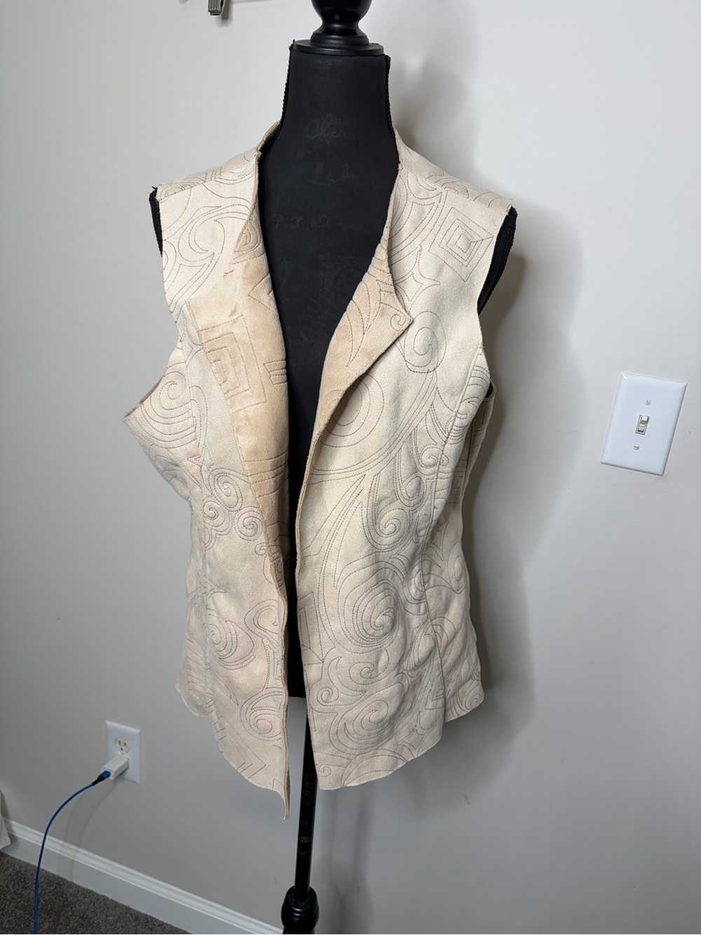 Vintage y2k sleeveless embroidered vest boho festival